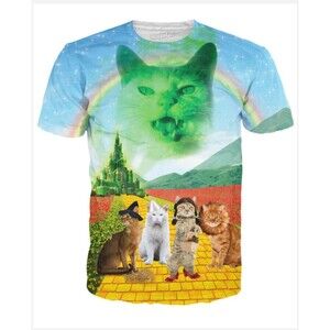 RageOn! Wizard of Paws/Oz Parody Cats Double-Sided Adult Med Shirt New